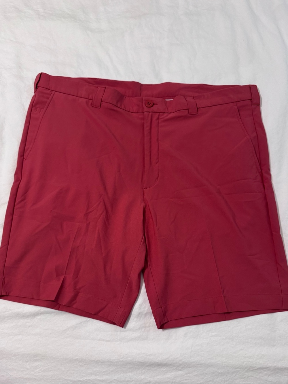 Roundtree & Yorke Red Flat Front Chino Shorts